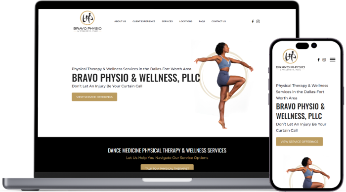 Bravo Physio website preview