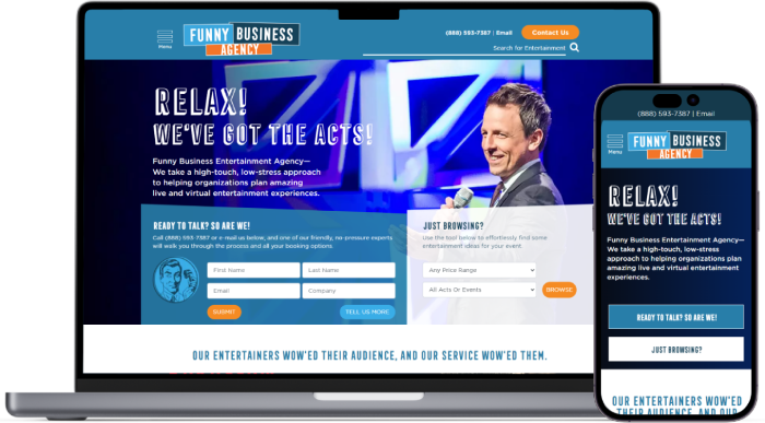 Funny Bussiness website preview