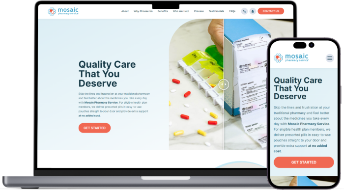 Mosaic Pharmacy website preview