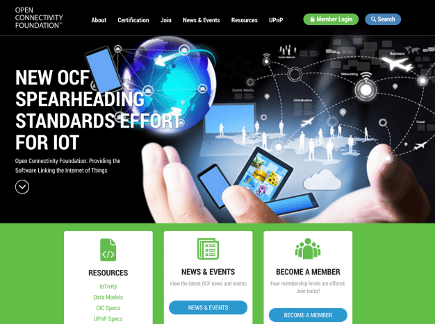 Open Connectivity Foundation Website Design