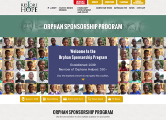 Restore Hope Website Design