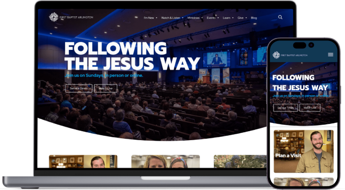 First Baptist Church of Arlington website preview