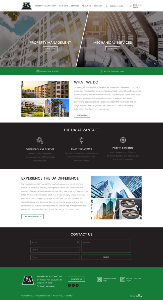 Universal Automation Responsive Website Design