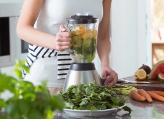 blender with fruits