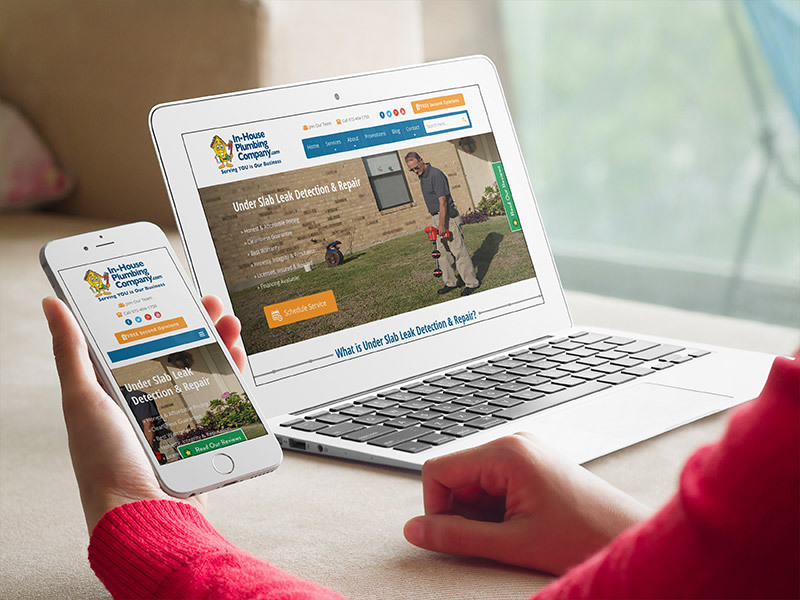 In-House Plumbing Company website preview